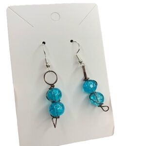Blue handmade earrings